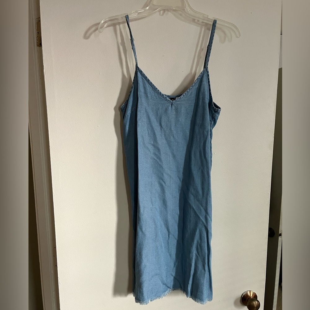 H&M denim raw hem dress